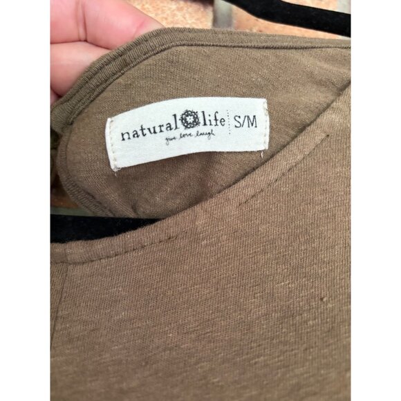 Natural Life Womens Brown Sleeveless Maxi Dress W/ Embroidered Straps - Picture 4 of 6